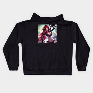 Red hair Katarina artwork Kids Hoodie